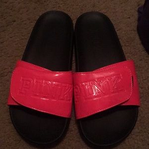 Red & black sandals